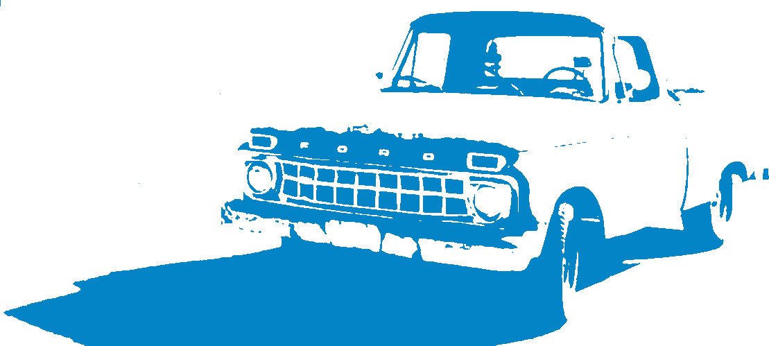 Line drawing of the pickup truck